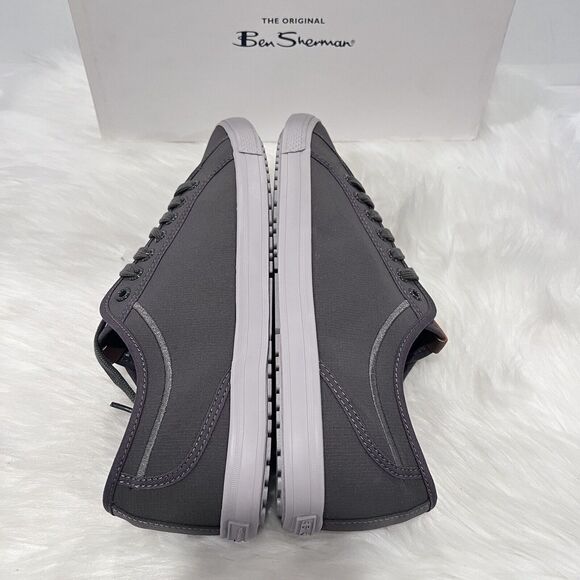 Ben Sherman Men’s Conall Lo Sneakers Charcoal Nylon Size 11.5 - Picture 9 of 12